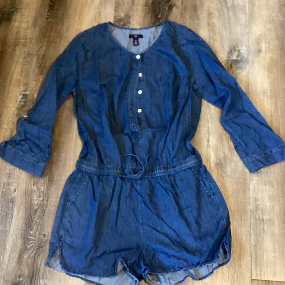 GAP Blue Long Sleeve Romper
